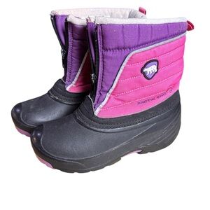Arctic Shield Kids Insulated Winter Snow Boots – Sz 13 (Purple & Pink)